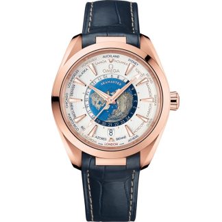 Omega Seamaster Aqua Terra 150M 43 mm, złoto Sedna™ na skórzanym pasku 220.53.43.22.02.001