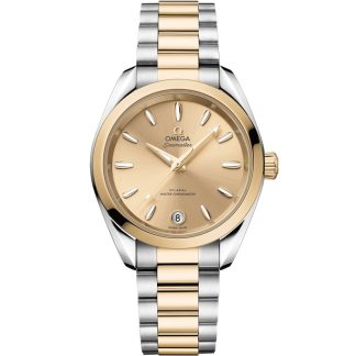 Omega Seamaster Aqua Terra Shades 34 mm, stal - złoto Moonshine™ na stali - złoto Moonshine™ 220.20.34.20.08.001