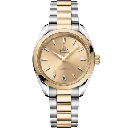 Omega Seamaster Aqua Terra Shades 34 mm, stal - złoto Moonshine™ na stali - złoto Moonshine™ 220.20.34.20.08.001