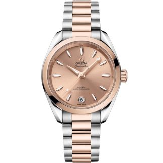 Omega Seamaster Aqua Terra Shades 34 mm, stal - złoto Sedna™ na stali - złoto Sedna™ 220.20.34.20.10.001