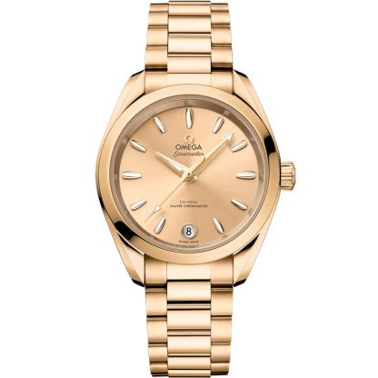 Omega Seamaster Aqua Terra Shades 34 mm, złoto Moonshine™ na złocie Moonshine™ 220.50.34.20.08.001