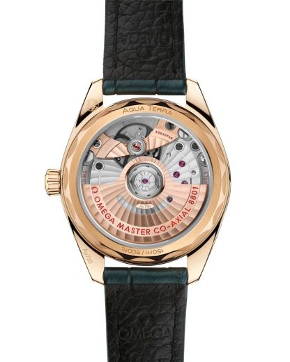 Omega Seamaster Aqua Terra Shades 34 mm, złoty Moonshine™ na skórzanym pasku 220.53.34.20.10.001 - obrazek 2