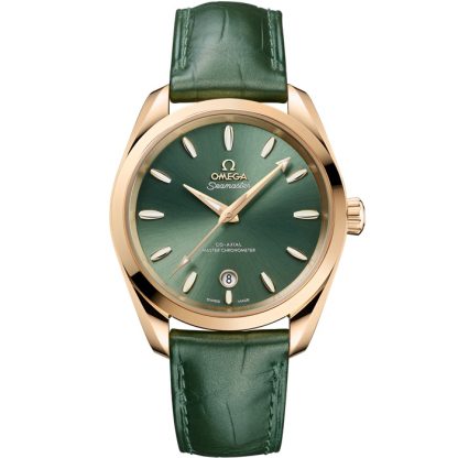 Omega Seamaster Aqua Terra Shades 38 mm, Moonshine™ złoty na skórze 220.53.38.20.10.001