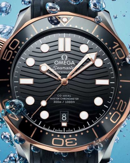 Omega Seamaster Diver 300M 42 mm, stal - złoto Sedna™ na gumowym pasku 210.22.42.20.01.002 - obrazek 3