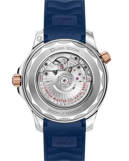 Omega Seamaster Diver 300M 42 mm, stal - złoto Sedna™ na gumowym pasku 210.22.42.20.03.002 - obrazek 2