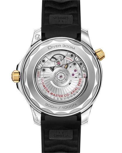 Omega Seamaster Diver 300M 42 mm, stal - żółte złoto na gumowym pasku 210.22.42.20.01.001 - obrazek 2