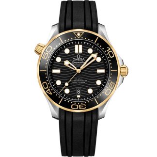 Omega Seamaster Diver 300M 42 mm, stal - żółte złoto na gumowym pasku 210.22.42.20.01.001