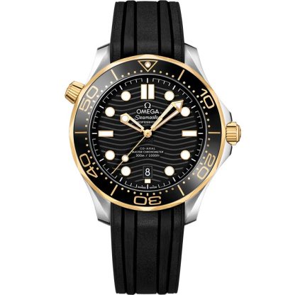 Omega Seamaster Diver 300M 42 mm, stal - żółte złoto na gumowym pasku 210.22.42.20.01.001