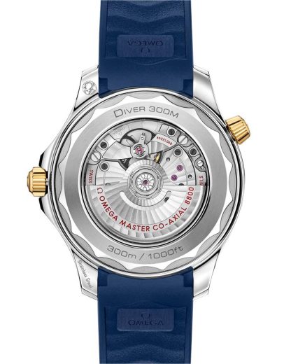 Omega Seamaster Diver 300M 42 mm, stal - żółte złoto na gumowym pasku 210.22.42.20.03.001 - obrazek 2