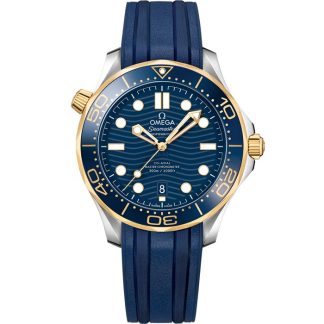 Omega Seamaster Diver 300M 42 mm, stal - żółte złoto na gumowym pasku 210.22.42.20.03.001