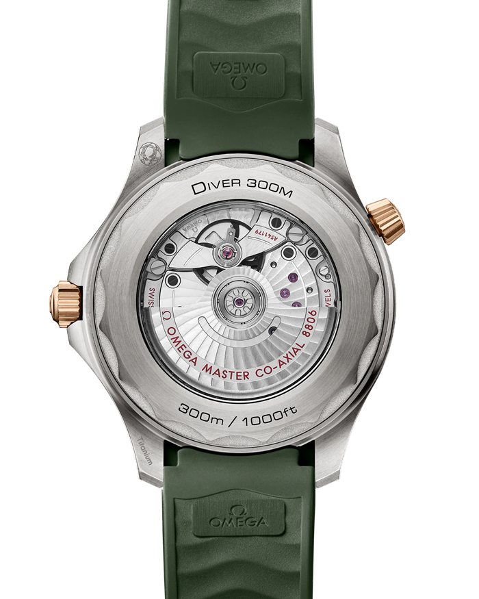 Omega Seamaster Diver 300M 42 mm, tytan - Brązowe złoto na gumowym pasku 210.92.42.20.10.001 - obrazek 2