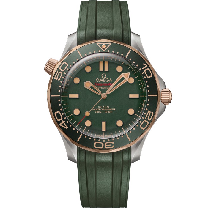 Omega Seamaster Diver 300M 42 mm, tytan - Brązowe złoto na gumowym pasku 210.92.42.20.10.001