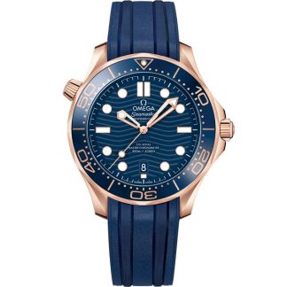 Omega Seamaster Diver 300M 42 mm, złoto Sedna™ na gumowym pasku 210.62.42.20.03.001