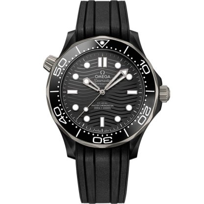 Omega Seamaster Diver 300M 43,5 mm, czarna ceramika na gumowym pasku 210.92.44.20.01.001