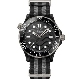 Omega Seamaster Diver 300M 43,5 mm, czarna ceramika na pasku NATO 210.92.44.20.01.002