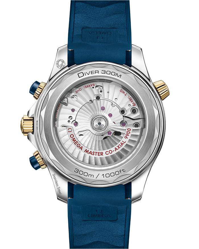 Omega Seamaster Diver 300M 44 mm, stal - żółte złoto na gumowym pasku 210.22.44.51.03.001 - obrazek 2