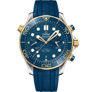 Omega Seamaster Diver 300M 44 mm, stal - żółte złoto na gumowym pasku 210.22.44.51.03.001
