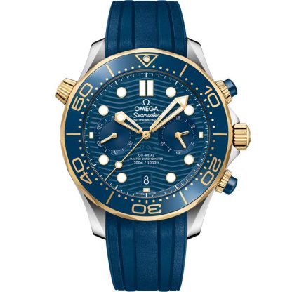 Omega Seamaster Diver 300M 44 mm, stal - żółte złoto na gumowym pasku 210.22.44.51.03.001