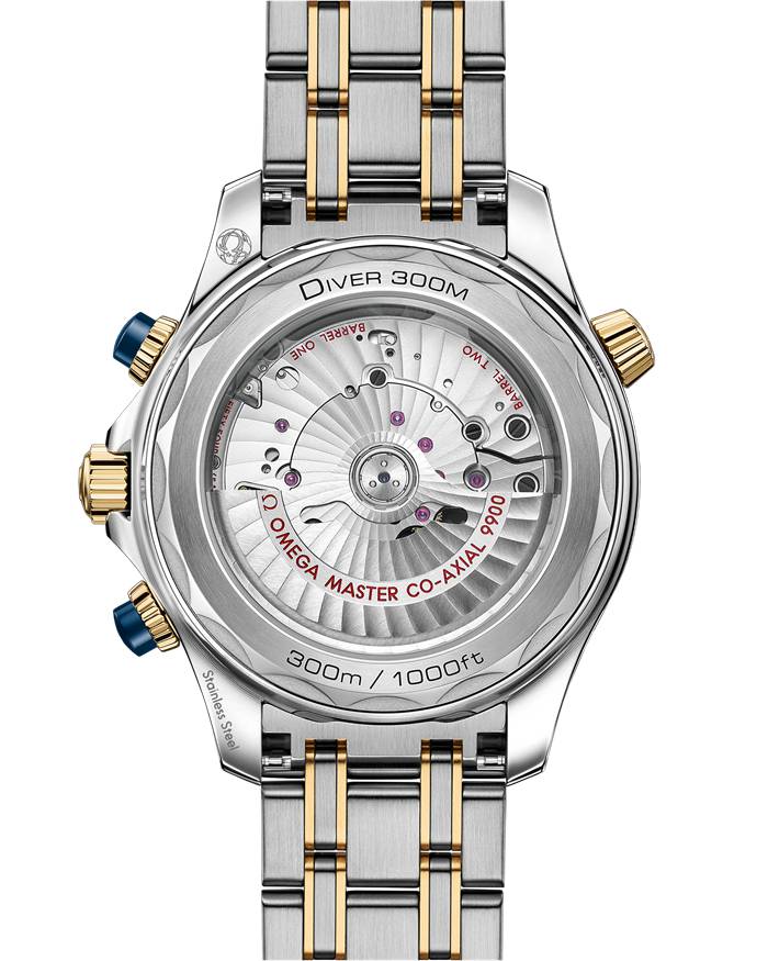 Omega Seamaster Diver 300M 44 mm, stal - żółte złoto na stali - żółte złoto 210.20.44.51.03.001 - obrazek 2