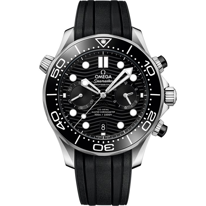 Omega Seamaster Diver 300M 44 mm, stalowy na gumowym pasku 210.32.44.51.01.001
