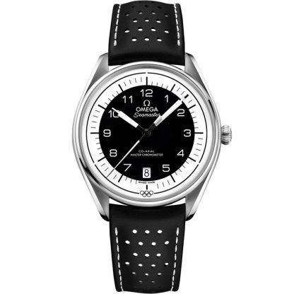 Omega Seamaster Olympic Official Timekeeper 39,5 mm, stalowy na skórzanym pasku 522.32.40.20.01.003