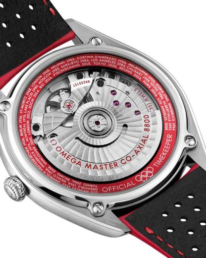 Omega Seamaster Olympic Official Timekeeper 39,5 mm, stalowy na skórzanym pasku 522.32.40.20.01.004 - obrazek 3
