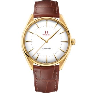 Omega Seamaster Olympic Official Timekeeper 39,5 mm, żółte złoto na skórzanym pasku 522.53.40.20.04.001