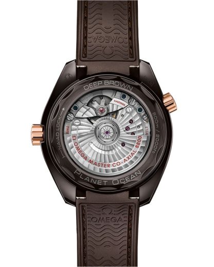 Omega Seamaster Planet Ocean 600M 39,5 mm, brązowa ceramika na gumowym pasku 215.62.40.20.13.001 - obrazek 2