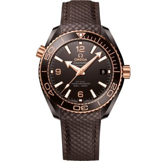 Omega Seamaster Planet Ocean 600M 39,5 mm, brązowa ceramika na gumowym pasku 215.62.40.20.13.001