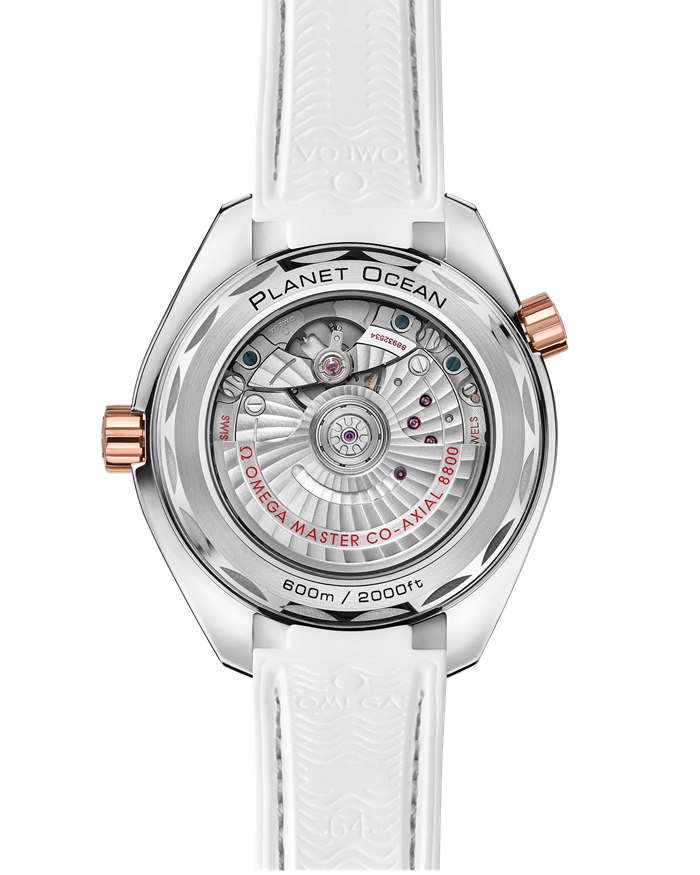 Omega Seamaster Planet Ocean 600M 39,5 mm, stal - złoto Sedna™ na skórzanym pasku z gumową podszewką 215.23.40.20.04.001 - obrazek 2