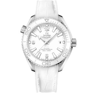 Omega Seamaster Planet Ocean 600M 39,5 mm, stalowy na skórzanym pasku 215.33.40.20.04.001