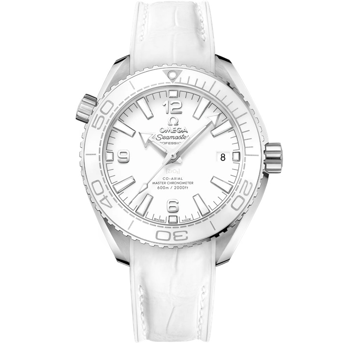 Omega Seamaster Planet Ocean 600M 39,5 mm, stalowy na skórzanym pasku 215.33.40.20.04.001