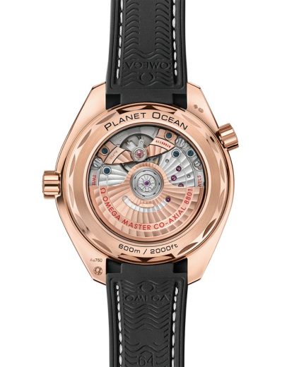 Omega Seamaster Planet Ocean 600M 39,5 mm, złoto Sedna™ na skórzanym pasku z gumową podszewką 215.63.40.20.13.001 - obrazek 2