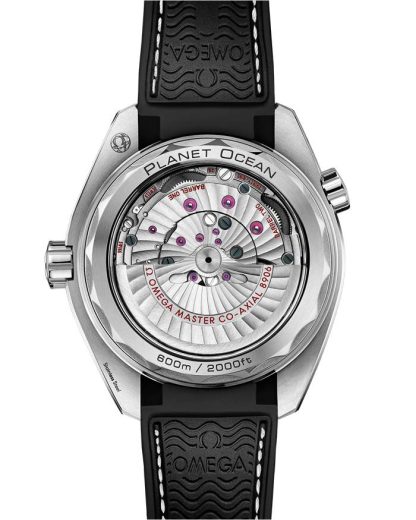 Omega Seamaster Planet Ocean 600M 43,5 mm, stalowy na skórzanym pasku z gumową podszewką 215.33.44.22.01.001 - obrazek 2