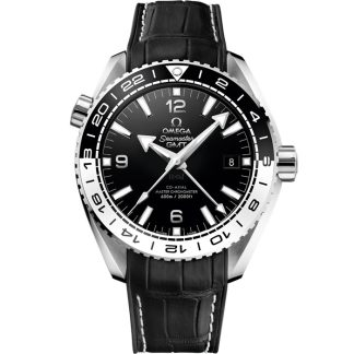 Omega Seamaster Planet Ocean 600M 43,5 mm, stalowy na skórzanym pasku z gumową podszewką 215.33.44.22.01.001