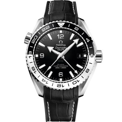 Omega Seamaster Planet Ocean 600M 43,5 mm, stalowy na skórzanym pasku z gumową podszewką 215.33.44.22.01.001
