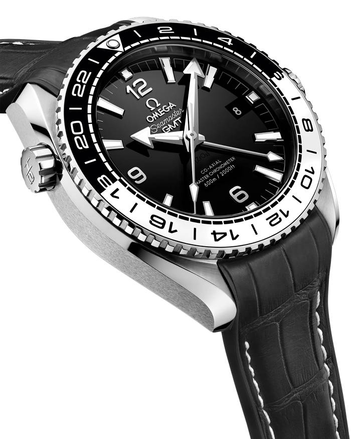 Omega Seamaster Planet Ocean 600M 43,5 mm, stalowy na skórzanym pasku z gumową podszewką 215.33.44.22.01.001 - obrazek 3