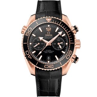 Omega Seamaster Planet Ocean 600M 45,5 mm, złoto Sedna™ na skórzanym pasku z gumową podszewką 215.63.46.51.01.001