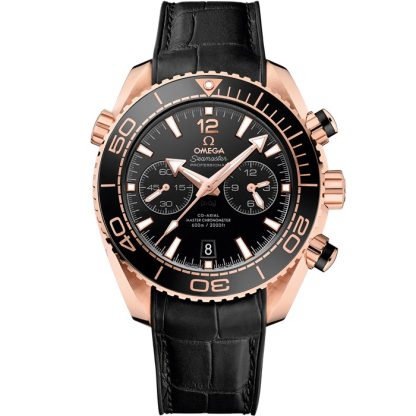 Omega Seamaster Planet Ocean 600M 45,5 mm, złoto Sedna™ na skórzanym pasku z gumową podszewką 215.63.46.51.01.001