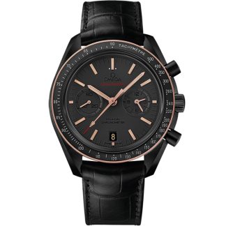 Omega Sedna Black Speedmaster Dark Side of the Moon 44.25 mm, czarna ceramika na skórzanym pasku 311.63.44.51.06.001
