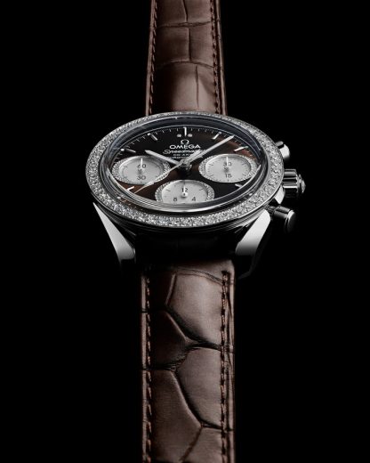 Omega Speedmaster 38 38 mm, stal na aligatorze 324.18.38.50.63.001 - obrazek 6