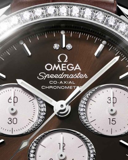 Omega Speedmaster 38 38 mm, stal na aligatorze 324.18.38.50.63.001 - obrazek 7