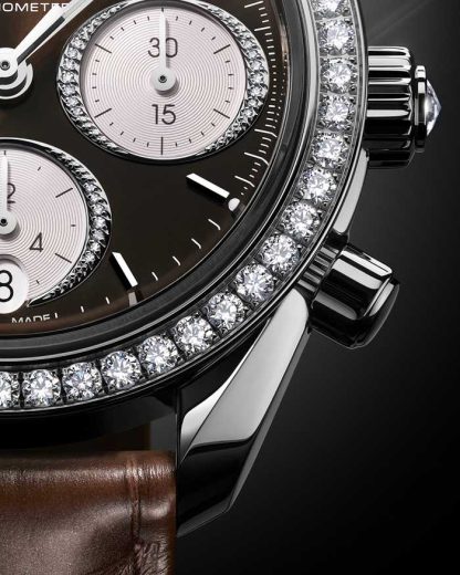 Omega Speedmaster 38 38 mm, stal na aligatorze 324.18.38.50.63.001 - obrazek 8