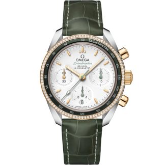 Omega Speedmaster 38 38 mm, stal - żółte złoto na skórzanym pasku 324.28.38.50.02.001