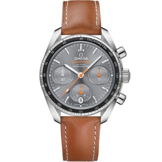 Omega Speedmaster 38 38 mm, stalowy na skórzanym pasku 324.32.38.50.06.001