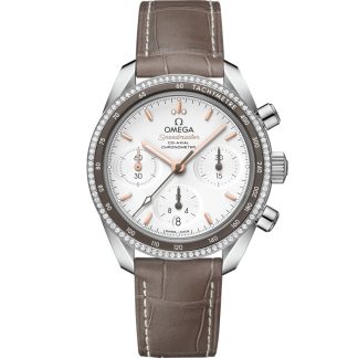 Omega Speedmaster 38 38 mm, stalowy na skórzanym pasku 324.38.38.50.02.001