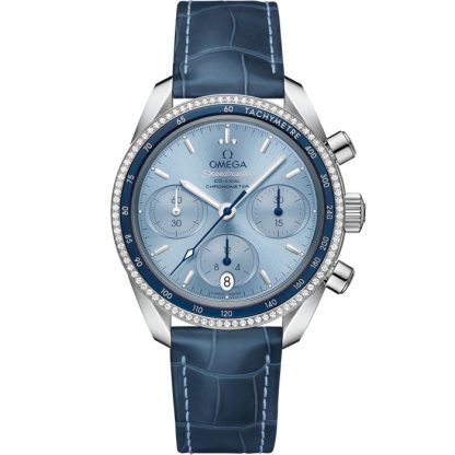 Omega Speedmaster 38 38 mm, stalowy na skórzanym pasku 324.38.38.50.03.001