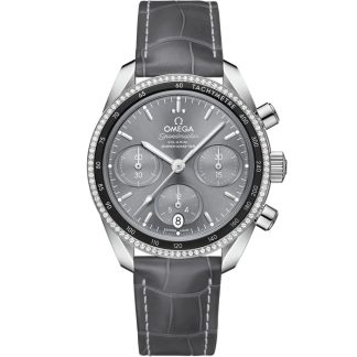 Omega Speedmaster 38 38 mm, stalowy na skórzanym pasku 324.38.38.50.06.001