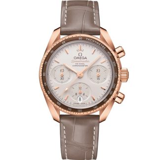 Omega Speedmaster 38 38 mm, złoto Sedna™ na skórzanym pasku 324.63.38.50.02.003