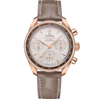 Omega Speedmaster 38 38 mm, złoto Sedna™ na skórzanym pasku 324.68.38.50.02.003